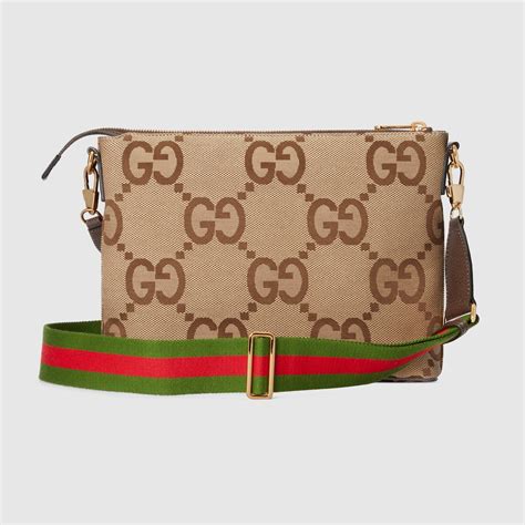 gucci messenger bag with jumbo gg|messenger bag with interlocking g.